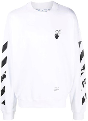 Sudadera Blanca Hombre OFF-WHITE FW21 Arrow Logo Ajuste Suelto Crewneck OMBA054F21FLE0110110 Buy Sudadera Blanca Hombre OFF-WHITE FW21 Arrow Logo Ajuste Suelto Crewneck OMBA054F21FLE0110110