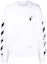 Order Sudadera Blanca Hombre OFF-WHITE FW21 Arrow Logo Ajuste Suelto Crewneck OMBA054F21FLE0110110
