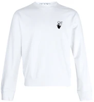 Off-White FW21 Arrow Print Crewneck Sweatshirt White Loose Fit OMBA025F21FLE0060110 Off-White FW21 Arrow Print Crewneck Sweatshirt White Loose Fit OMBA025F21FLE0060110