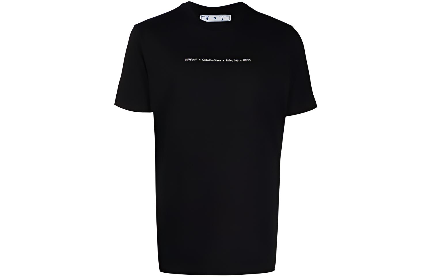 OFF-WHITE FW21 Arrows Graphic Logo Black T-Shirt Mens Regular Fit. OMAA027F21JER0101084