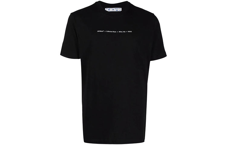 OFF-WHITE FW21 Arrows Graphic Logo Black T-Shirt Mens Regular Fit. OMAA027F21JER0101084 圖 2