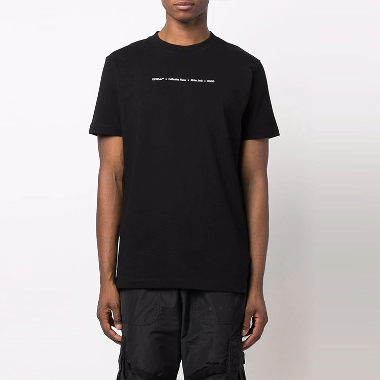 OFF-WHITE FW21 Arrows Graphic Logo Black T-Shirt Mens Regular Fit. OMAA027F21JER0101084 圖 4