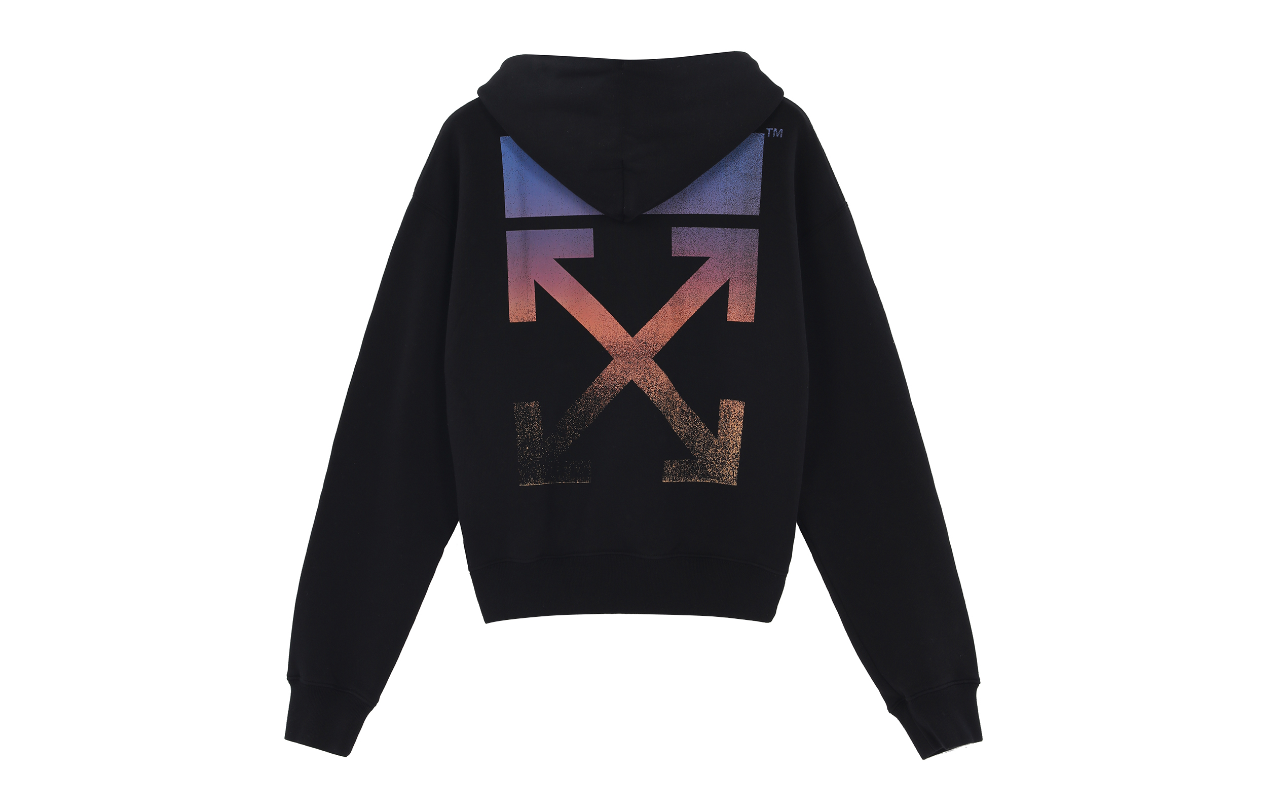 Order OFF-WHITE FW21 箭头标志印花宽松连帽衫 黑色 男装 OMBB037F21FLE0051084