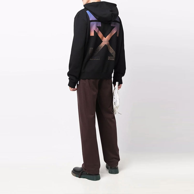 OFF-WHITE FW21 Black Logo Arrows Zip-Up Hoodie. OMBE001F21FLE0041084 圖 4