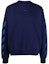 Order OFF-WHITE FW21 Blue Geometric Arrow Crewneck Sweatshirt Relaxed Fit. OMBA054F21FLE0074545