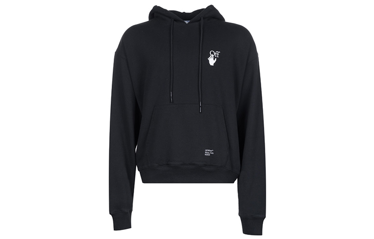 OFF-WHITE FW21 Caravaggio Arrow Hoodie Black Fashion. OMBB037F21FLE0101001 圖 3
