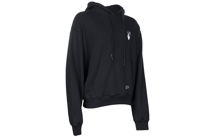 OFF-WHITE FW21 Caravaggio Arrow Hoodie Black Fashion. OMBB037F21FLE0101001 圖 5