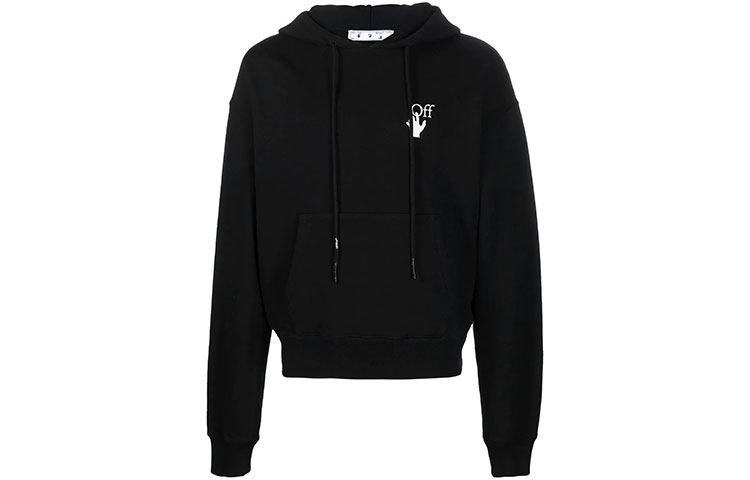 OFF-WHITE FW21 Caravaggio Hoodie Black Pullover Sweatshirt. OMBB037F21FLE0091084 圖 2