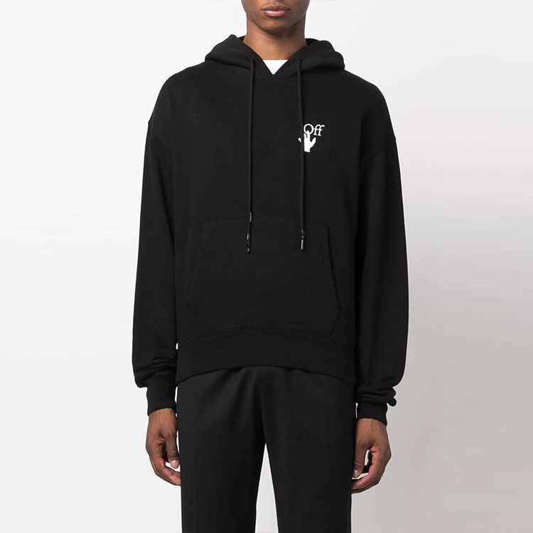 OFF-WHITE FW21 Caravaggio Hoodie Black Pullover Sweatshirt. OMBB037F21FLE0091084 圖 4