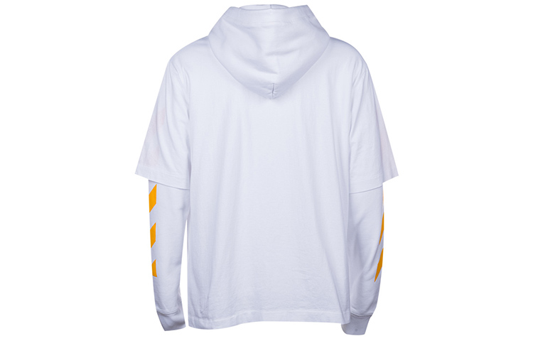 Shop OFF-WHITE FW21 Caravaggio Lukisan Minyak Hoodie Putih - Loose Fit Pullover OMBB087F21FLE0060184