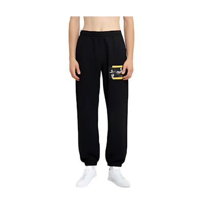 OFF-WHITE FW21 Caravaggio Painting Jogger Sweatpants Black Regular Fit OMCH029F21FLE0051084