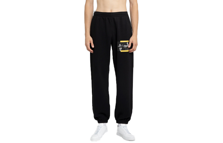 Order OFF-WHITE FW21 Caravaggio Painting Jogger Sweatpants Black Regular Fit OMCH029F21FLE0051084