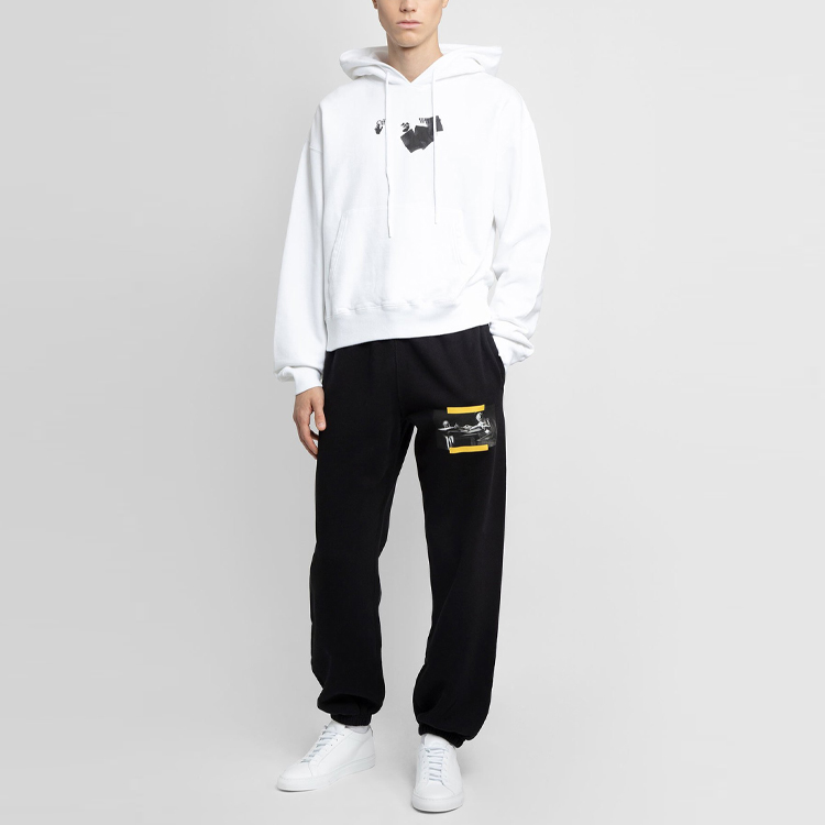 Purchase OFF-WHITE FW21 Caravaggio Painting Jogger Sweatpants Black Regular Fit OMCH029F21FLE0051084