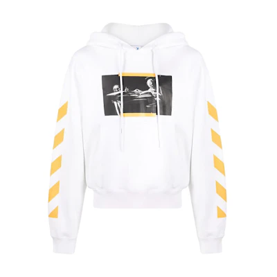 OFF-WHITE FW21 Caravaggio Painting Print Hoodie White OMBB037F21FLE0110184