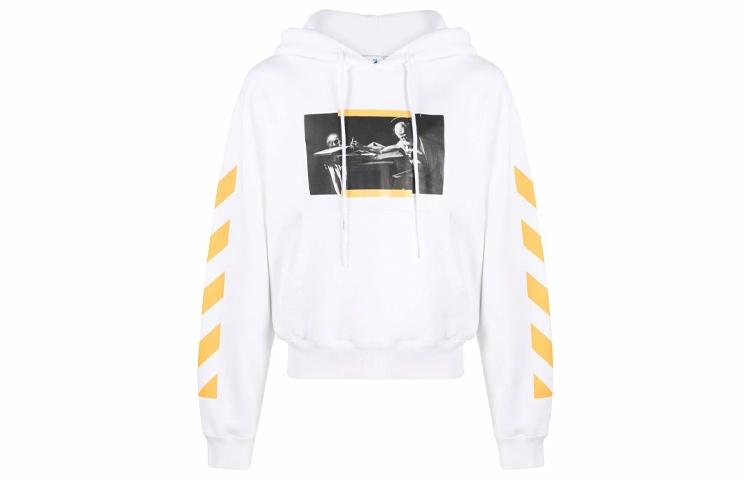 OFF-WHITE FW21 Caravaggio Painting Print Hoodie White OMBB037F21FLE0110184 圖 2