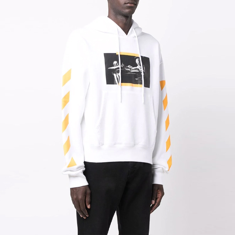 OFF-WHITE FW21 Caravaggio Painting Print Hoodie White OMBB037F21FLE0110184 圖 5