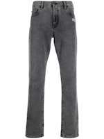 OFF-WHITE FW21 Distressed Slim Fit Jeans Grey OMYA074F21DEN0070601 OFF-WHITE FW21 Distressed Slim Fit Jeans Grey OMYA074F21DEN0070601