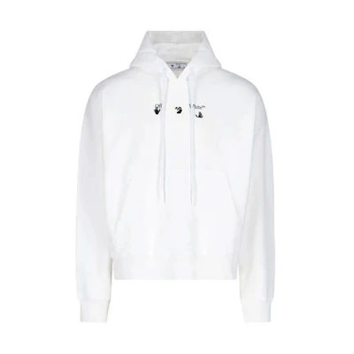 OFF-WHITE FW21 Double Sleeve Hoodie White Men’s Regular Fit. OMBB085F21FLE0090110