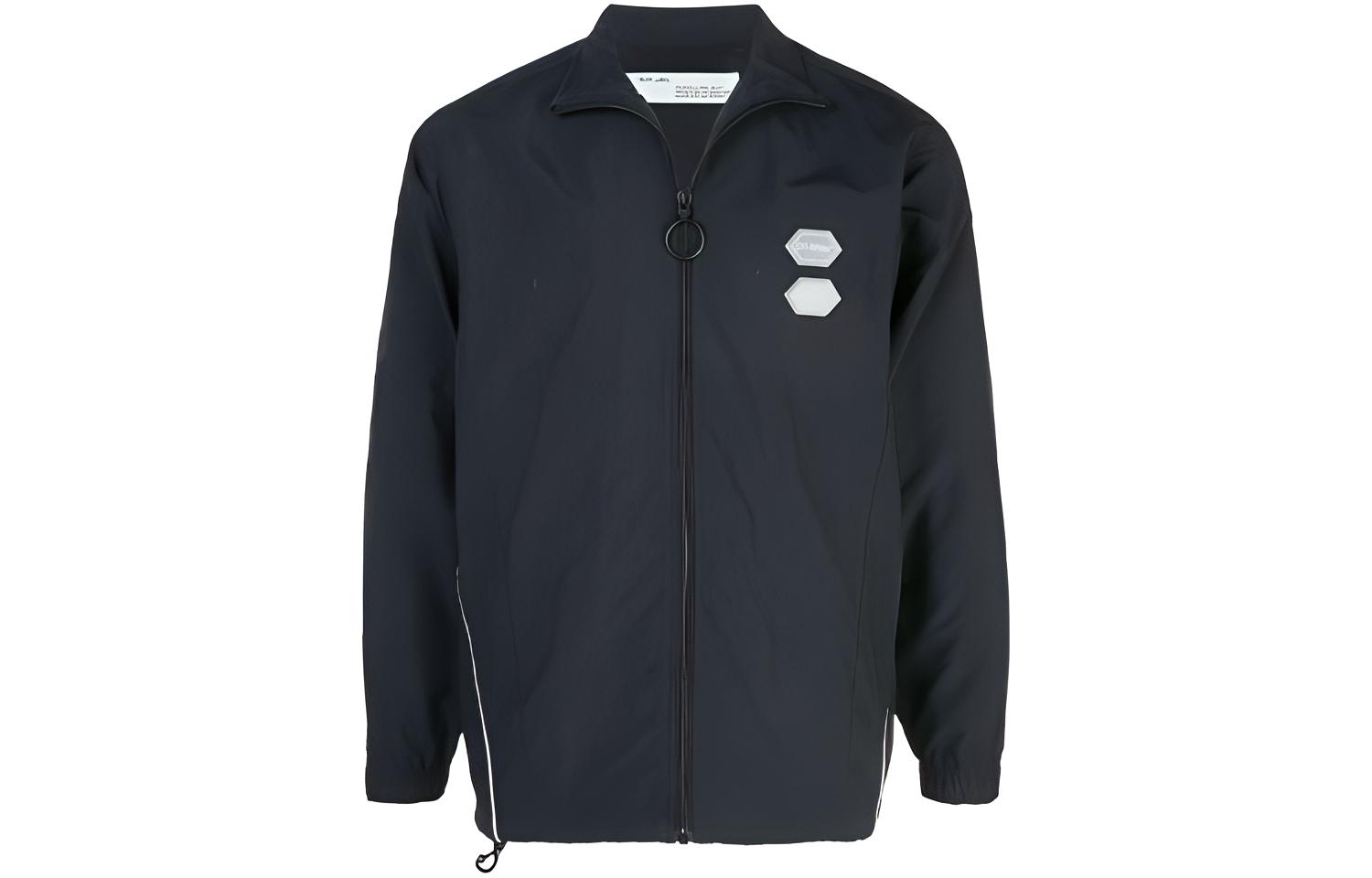 OFF-WHITE FW21 Full-Zip Plain Slim-Fit Long-Sleeve Jacket Men OMBD010R19C010211000