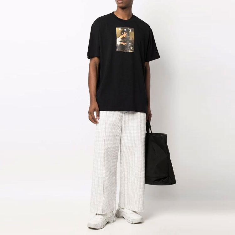 OFF-WHITE FW21 Graphic Logo Print Crewneck Tee Black ( Loose Fit) OMAA038F21JER0051084 圖 3