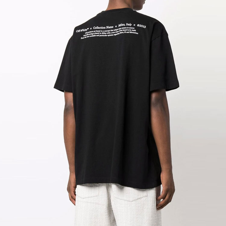 OFF-WHITE FW21 Graphic Logo Print Crewneck Tee Black ( Loose Fit) OMAA038F21JER0051084 圖 4
