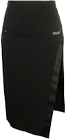 OFF-WHITE FW21 High Slit Logo Midi Skirt Black OWCC101E20FAB0011000 OFF-WHITE FW21 High Slit Logo Midi Skirt Black OWCC101E20FAB0011000