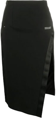 Falda Midi Negra OFF-WHITE FW21 con Logo y Abertura Alta. OWCC101E20FAB0011000 Buy Falda Midi Negra OFF-WHITE FW21 con Logo y Abertura Alta. OWCC101E20FAB0011000