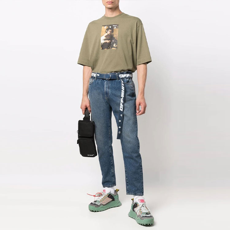 Lookbook OFF-WHITE FW21 标志性蓝色九分牛仔裤 OMYA005F21DEN0034501