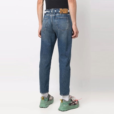 OFF-WHITE FW21 标志性蓝色九分牛仔裤 OMYA005F21DEN0034501 Purchase OFF-WHITE FW21 标志性蓝色九分牛仔裤 OMYA005F21DEN0034501