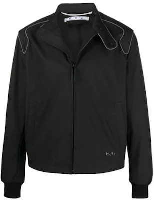 오프 화이트 FW21 로고 블랙 봄버 재킷 스탠다드 핏 OMEA285S21FAB0021001 Buy 오프 화이트 FW21 로고 블랙 봄버 재킷 스탠다드 핏 OMEA285S21FAB0021001