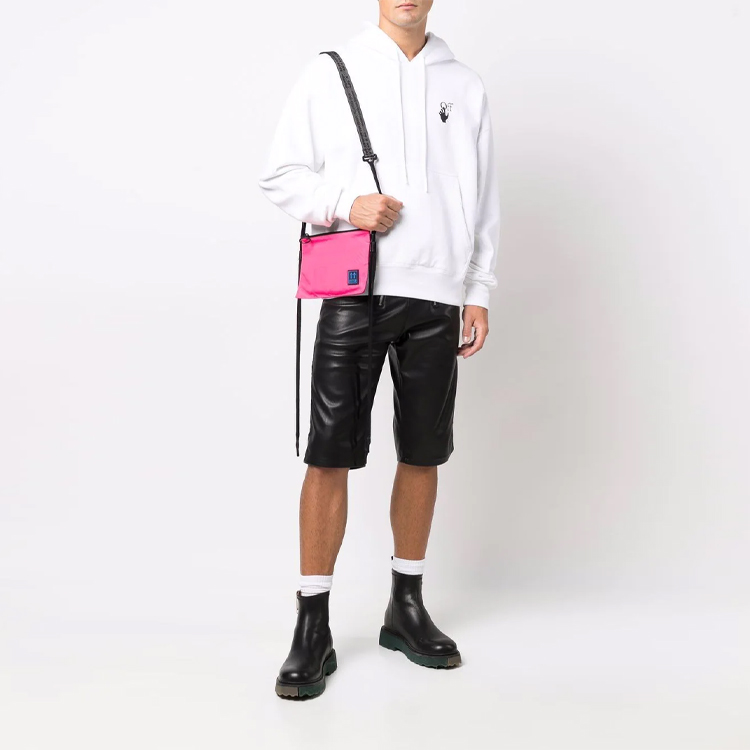 OFF-WHITE FW21 Logo Drawstring Hoodie White Oversized Fit. OMBB085F21FLE0110110 圖 3