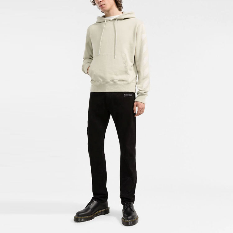 OFF-WHITE FW21 Logo Graphic Hoodie Regular Fit Light Green. OMBB034F21FLE0041717 圖 3