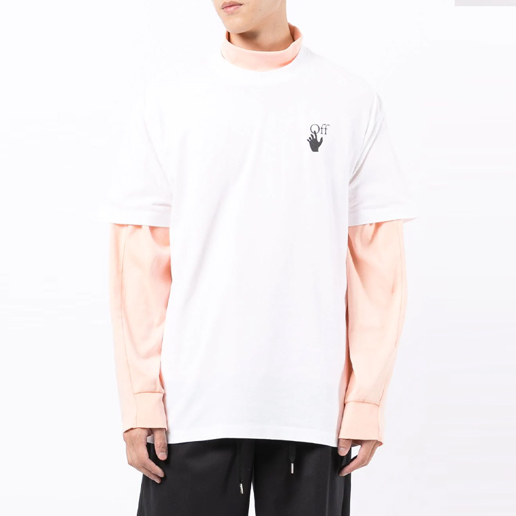 OFF-WHITE FW21 Logo Graphic White Loose-Fit T-Shirt Crewneck. OMAA038F21JER0060184 圖 3