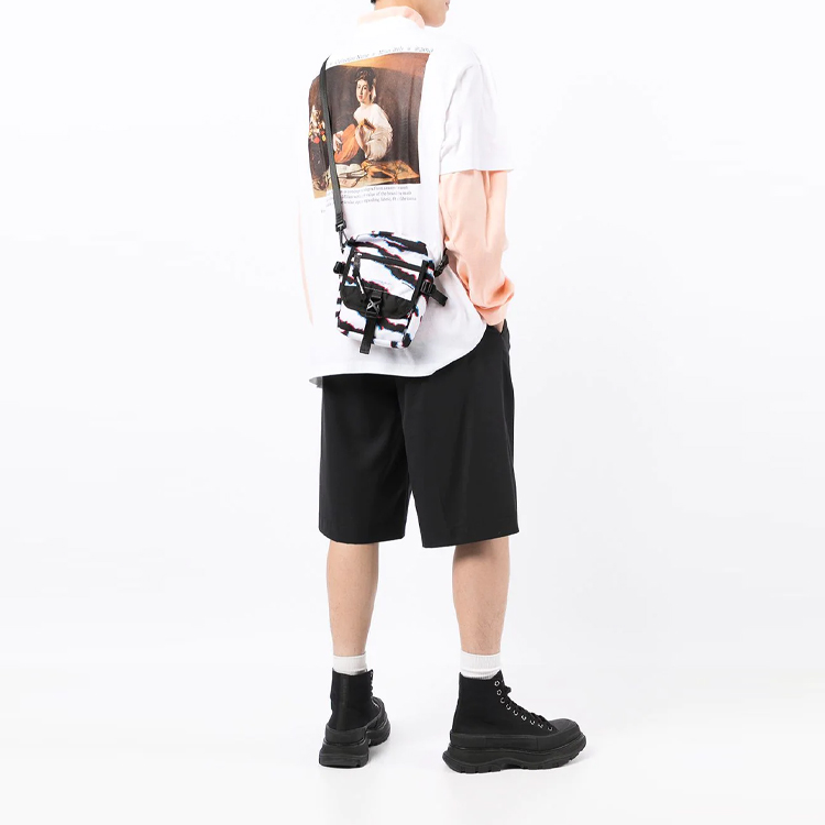 OFF-WHITE FW21 Logo Graphic White Loose-Fit T-Shirt Crewneck. OMAA038F21JER0060184 圖 5