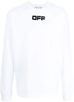 OFF-WHITE FW21 Logo Print White Oversized Long Sleeve Sweatshirt . OMAB064F21JER0050110 OFF-WHITE FW21 Logo Print White Oversized Long Sleeve Sweatshirt . OMAB064F21JER0050110