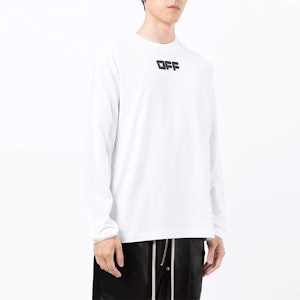 OFF-WHITE FW21 Logo Print Putih Oversized Long Sleeve Sweatshirt. OMAB064F21JER0050110 Shop OFF-WHITE FW21 Logo Print Putih Oversized Long Sleeve Sweatshirt. OMAB064F21JER0050110