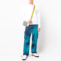 Lookbook OFF-WHITE FW21 標誌標語圓領衛衣 白色 OMBA025F21FLE0040184