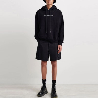 Sudadera Negra OFF-WHITE FW21 Logo Marker Relaxed Fit. OMBB085F21FLE0181084 Lookbook Sudadera Negra OFF-WHITE FW21 Logo Marker Relaxed Fit. OMBB085F21FLE0181084