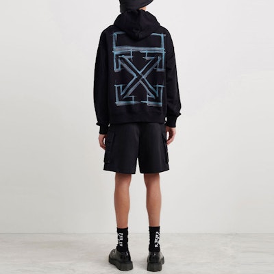 Sudadera Negra OFF-WHITE FW21 Logo Marker Relaxed Fit. OMBB085F21FLE0181084 Shop Sudadera Negra OFF-WHITE FW21 Logo Marker Relaxed Fit. OMBB085F21FLE0181084