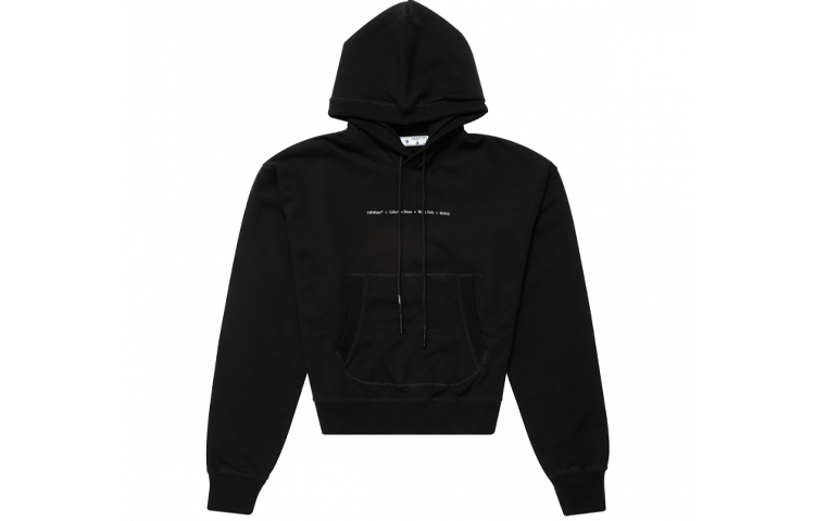 OFF-WHITE FW21 Painted Arrows Hoodie Regular Fit Black Men’s. OMBB073F21FLE0011084
