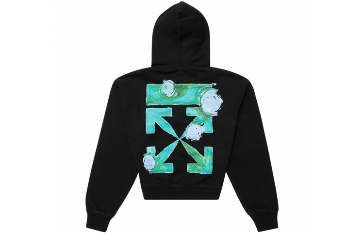 OFF-WHITE FW21 Painted Arrows Hoodie Regular Fit Black Men’s. OMBB073F21FLE0011084 圖 3