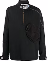 Off-White FW21 Pullover Half-Zip Fleece Sweatshirt Black ( Loose Fit) OMBA041F19E300221010 Off-White FW21 Pullover Half-Zip Fleece Sweatshirt Black ( Loose Fit) OMBA041F19E300221010