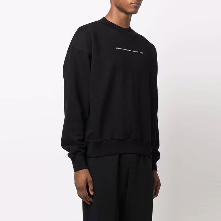 OFF-WHITE FW21 Tornado Arrow Logo Print Pullover Crewneck Sweatshirt Black. OMBA054F21FLE0081084 圖 5