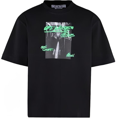 オフホワイト FW22 ブラック レタープリント ルーズフィット 半袖Tシャツ OMAA120F22JER0071070 Order オフホワイト FW22 ブラック レタープリント ルーズフィット 半袖Tシャツ OMAA120F22JER0071070