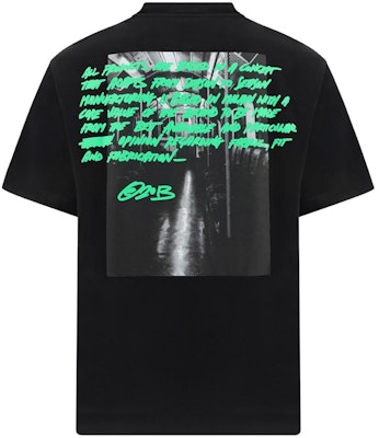 オフホワイト FW22 ブラック レタープリント ルーズフィット 半袖Tシャツ OMAA120F22JER0071070 Lookbook オフホワイト FW22 ブラック レタープリント ルーズフィット 半袖Tシャツ OMAA120F22JER0071070