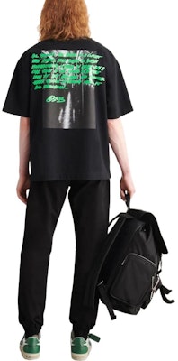 オフホワイト FW22 ブラック レタープリント ルーズフィット 半袖Tシャツ OMAA120F22JER0071070 Purchase オフホワイト FW22 ブラック レタープリント ルーズフィット 半袖Tシャツ OMAA120F22JER0071070