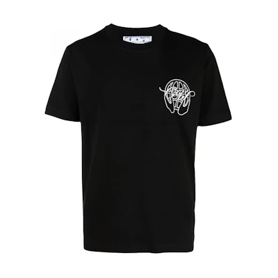 OFF-WHITE FW22 Black Regular Arrow Logo Graphic Print T-Shirt OMAA027S23JER0071001