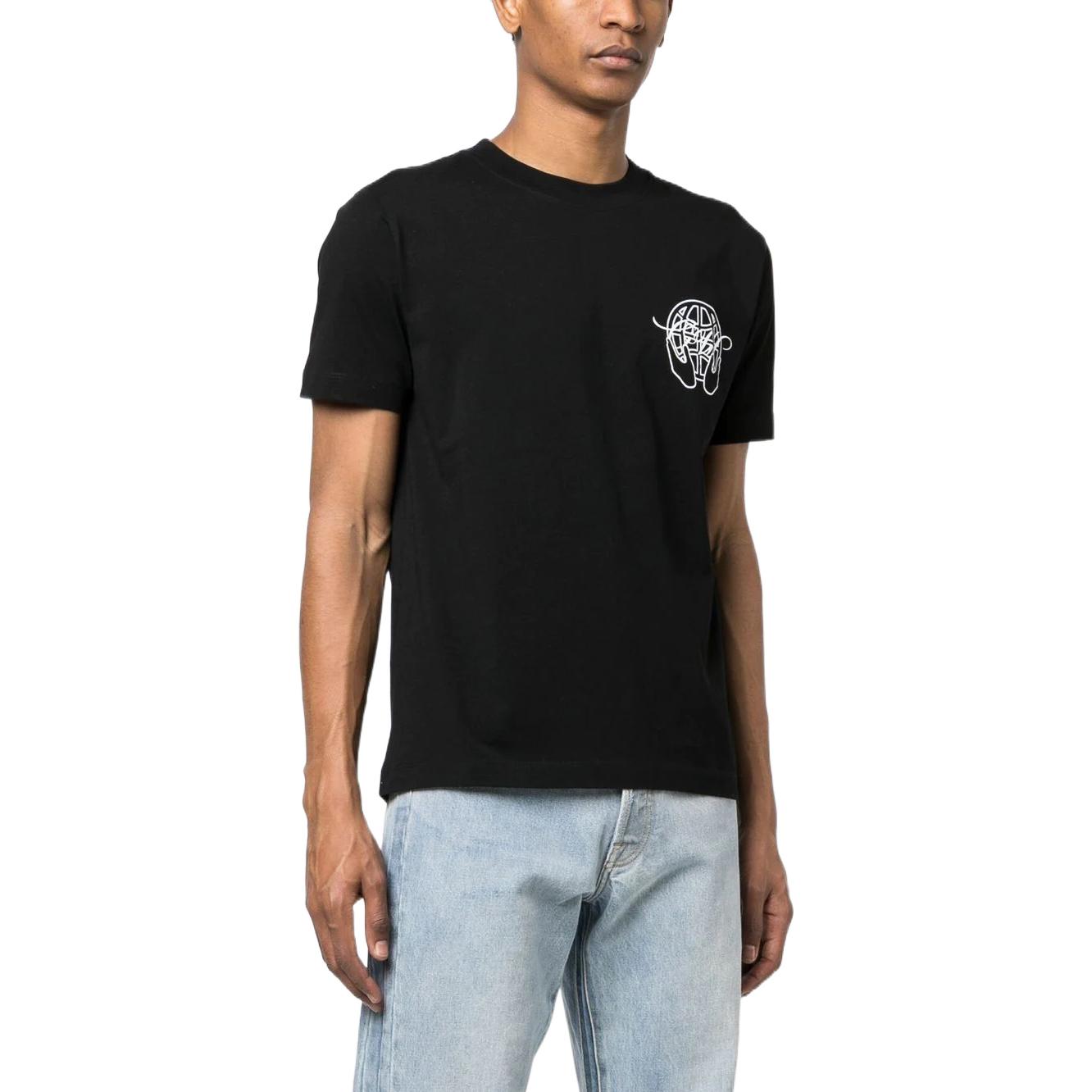 Shop OFF-WHITE FW22  Black Regular Arrow Logo Graphic Print T-Shirt OMAA027S23JER0071001