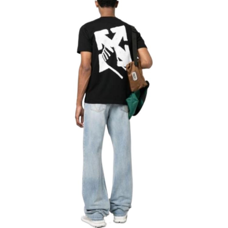 Purchase OFF-WHITE FW22  Black Regular Arrow Logo Graphic Print T-Shirt OMAA027S23JER0071001