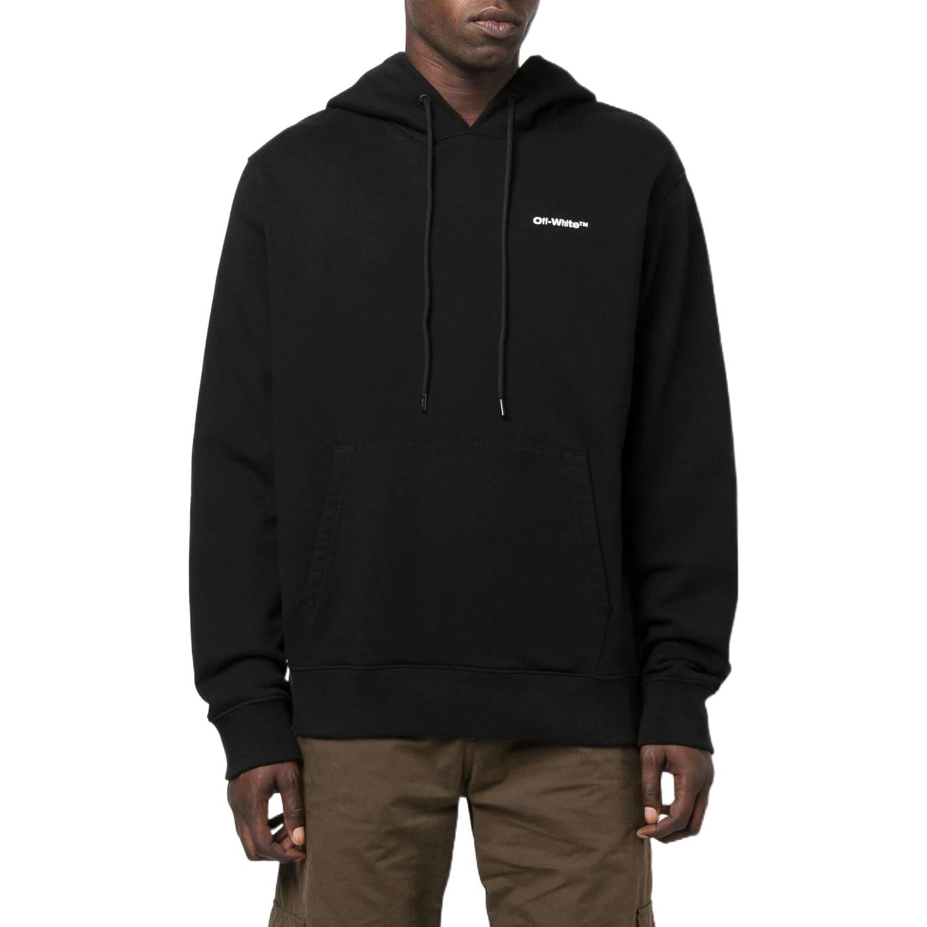 OFF-WHITE FW22  Black Wave Striped Long Sleeve Hoodie Regular Fit OMBB097F22FLE0151001 圖 3